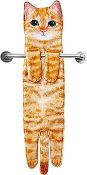 DaisyJoy Cat Hand Towels: Whimsical Bathroom Décor