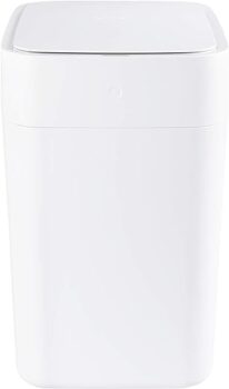 TOWNEW T1S 4.1 Gallon Automatic Self-Sealing and Self-Changing, Motion Sense Activated Trash Can, 2024 Upgrade Smart Garbage Can with Lid for Kitchen Bathroom Office, White